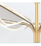 Quintiesse Duża lampa wisząca LED Floriana Naturalny mosiądz Elstead Lighting QN-FLORIANA-8P-L-NBR