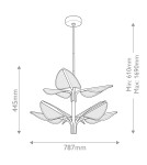 Quintiesse Duża lampa wisząca LED Floriana Naturalny mosiądz Elstead Lighting QN-FLORIANA-8P-L-NBR