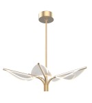 Quintiesse Mała lampa wisząca LED Floriana Naturalny mosiądz Elstead Lighting QN-FLORIANA-P-S-NBR