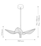 Quintiesse Mała lampa wisząca LED Floriana Naturalny mosiądz Elstead Lighting QN-FLORIANA-P-S-NBR