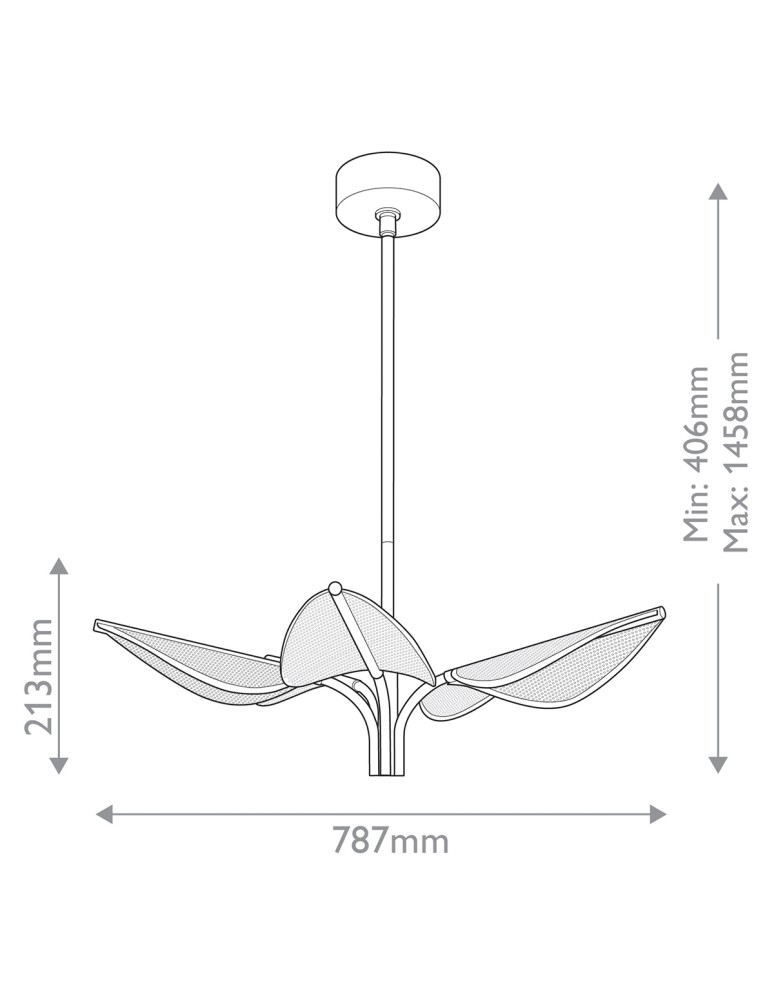 Quintiesse Mała lampa wisząca LED Floriana Naturalny mosiądz Elstead Lighting QN-FLORIANA-P-S-NBR