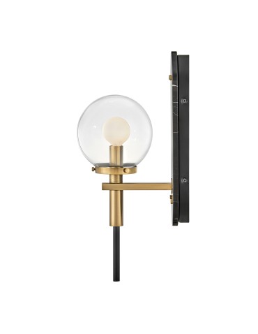 Quintiesse Kinkiet Gilda 1 źródło światła Czarny, klasyczny mosiądz Łazienkowa IP44 Elstead Lighting QN-GILDA-WB1-BK - product 2
