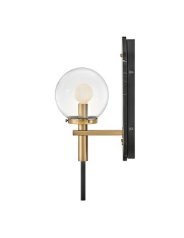 Quintiesse Kinkiet Gilda 1 źródło światła Czarny, klasyczny mosiądz Łazienkowa IP44 Elstead Lighting QN-GILDA-WB1-BK - product 2