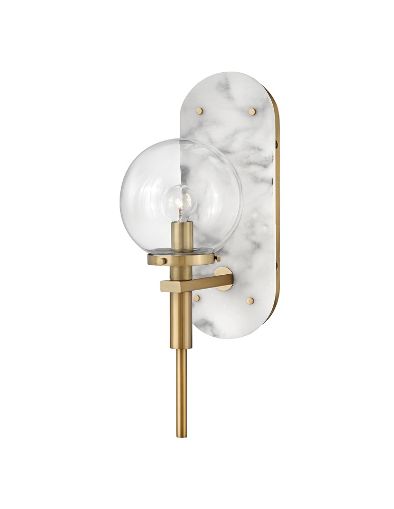Quintiesse Kinkiet Gilda 1 źródło światła Klasyczny mosiądz Łazienkowa IP44 Elstead Lighting QN-GILDA-WB1-HB