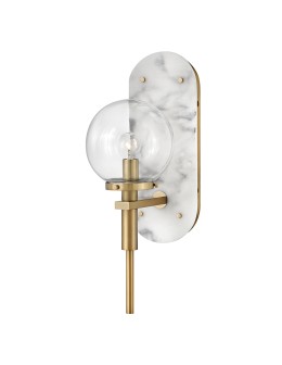 Quintiesse Kinkiet Gilda 1 źródło światła Klasyczny mosiądz Łazienkowa IP44 Elstead Lighting QN-GILDA-WB1-HB