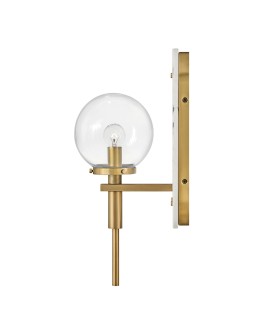 Quintiesse Kinkiet Gilda 1 źródło światła Klasyczny mosiądz Łazienkowa IP44 Elstead Lighting QN-GILDA-WB1-HB - product 2