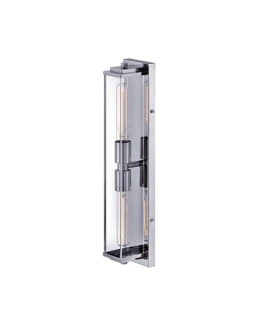 Quintiesse Kinkiet Henri 2 źródła światła Polerowany chrom Łazienkowa IP44 Elstead Lighting QN-HENRI-WB2-PC