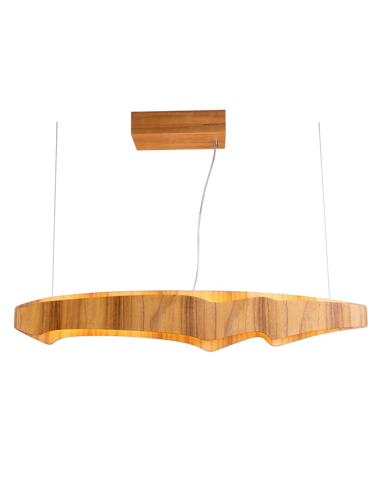 Quintiesse Średnia lampa wyspowa LED Horizon Elstead Lighting QN-HORIZON-LED-LP-100-TEAK