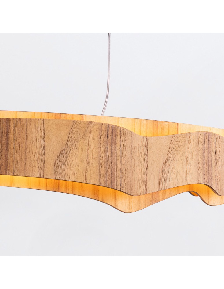 Quintiesse Średnia lampa wyspowa LED Horizon Elstead Lighting QN-HORIZON-LED-LP-100-TEAK