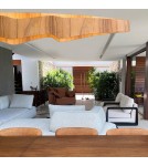 Quintiesse Średnia lampa wyspowa LED Horizon Elstead Lighting QN-HORIZON-LED-LP-100-TEAK
