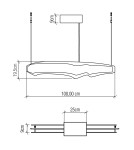 Quintiesse Średnia lampa wyspowa LED Horizon Elstead Lighting QN-HORIZON-LED-LP-100-TEAK