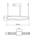 Quintiesse Duża lampa wyspowa LED Horizon Elstead Lighting QN-HORIZON-LED-LP-140-TEAK