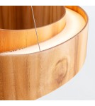 Quintiesse Średnia lampa wisząca LED Horizon Elstead Lighting QN-HORIZON-RING-LED-60-TEAK
