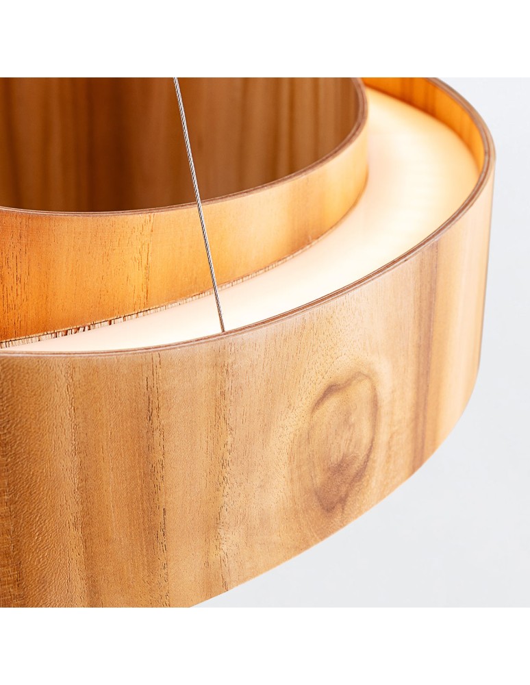 Quintiesse Średnia lampa wisząca LED Horizon Elstead Lighting QN-HORIZON-RING-LED-60-TEAK
