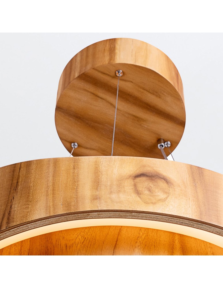 Quintiesse Średnia lampa wisząca LED Horizon Elstead Lighting QN-HORIZON-RING-LED-60-TEAK