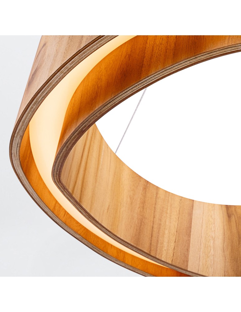 Quintiesse Średnia lampa wisząca LED Horizon Elstead Lighting QN-HORIZON-RING-LED-60-TEAK