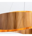 Quintiesse Duża lampa wisząca LED Horizon Elstead Lighting QN-HORIZON-RING-LED-80-TEAK