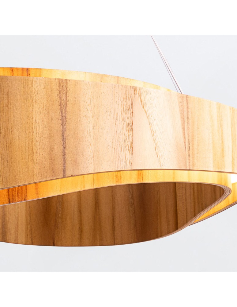 Quintiesse Duża lampa wisząca LED Horizon Elstead Lighting QN-HORIZON-RING-LED-80-TEAK