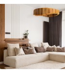 Quintiesse Duża lampa wisząca LED Horizon Elstead Lighting QN-HORIZON-RING-LED-80-TEAK