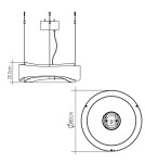 Quintiesse Duża lampa wisząca LED Horizon Elstead Lighting QN-HORIZON-RING-LED-80-TEAK