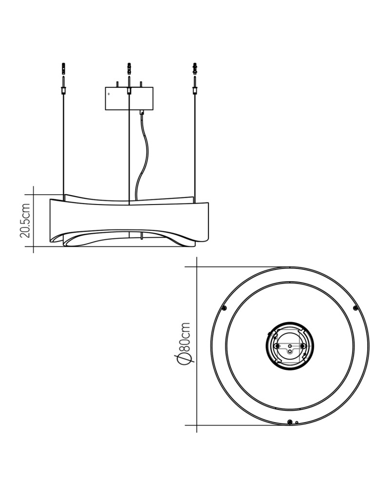 Quintiesse Duża lampa wisząca LED Horizon Elstead Lighting QN-HORIZON-RING-LED-80-TEAK