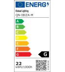 Quintiesse Średni kinkiet LED Ibiza Klasyczny mosiądz Łazienkowa IP44 Elstead Lighting QN-IBIZA-M-HB