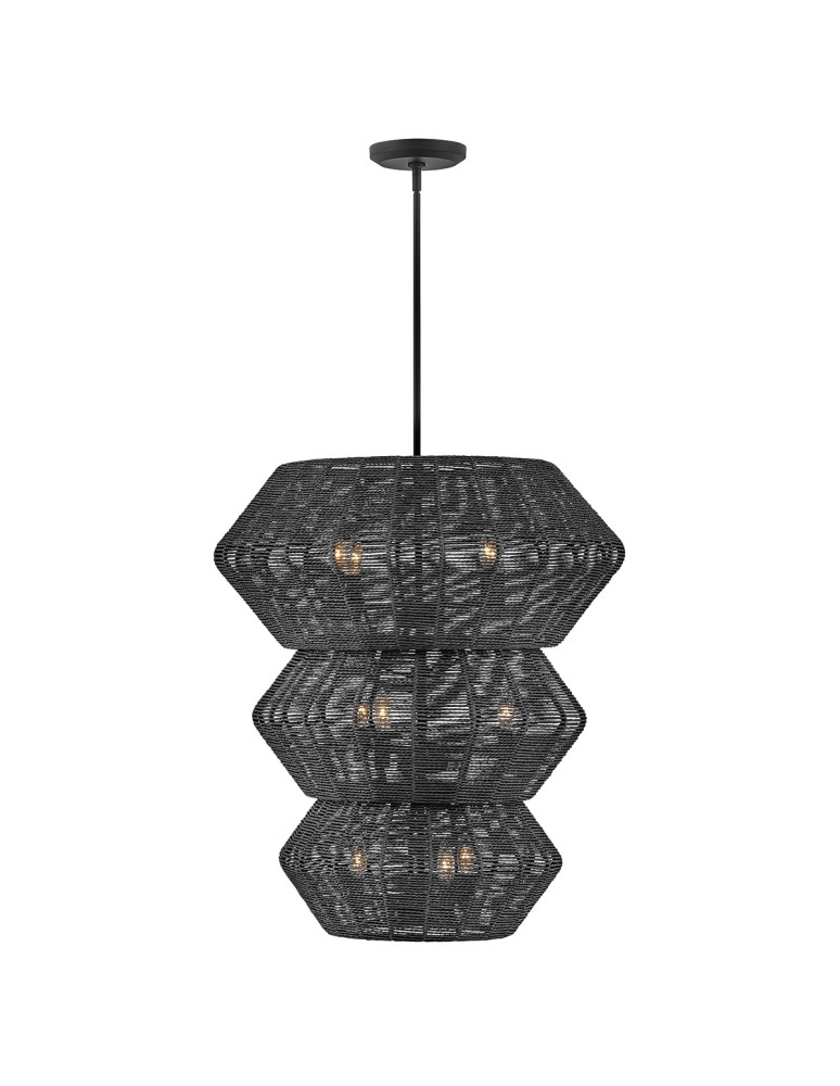 Quintiesse Żyrandol Luca 10 źródeł światła Czarny Elstead Lighting QN-LUCA-10P-BK-BK