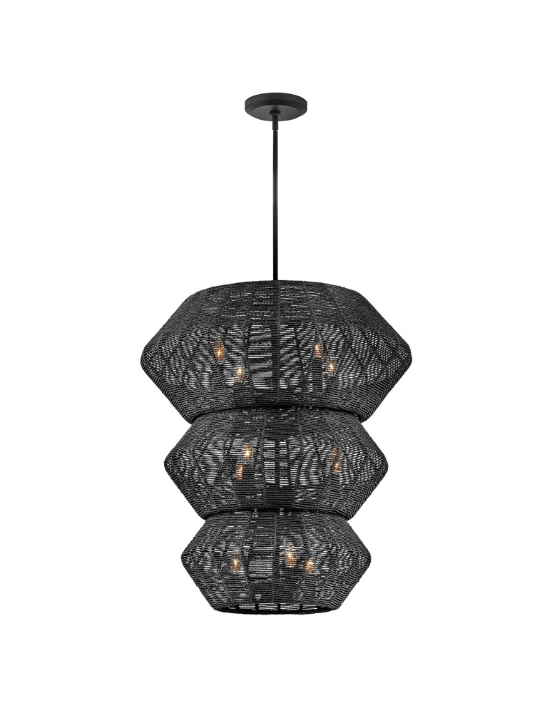 Quintiesse Żyrandol Luca 10 źródeł światła Czarny Elstead Lighting QN-LUCA-10P-BK-BK