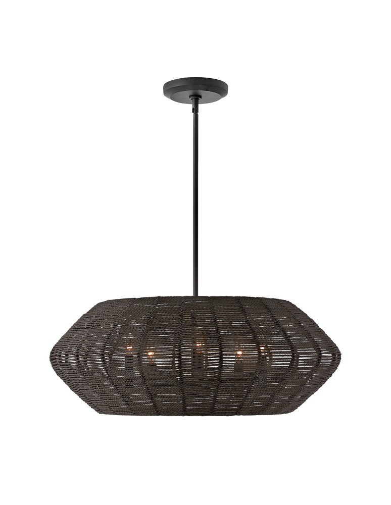 Quintiesse Lampa wisząca Luca 5 źródeł światła Czarny Elstead Lighting QN-LUCA-5P-M-BK-BK