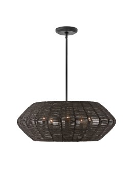 Quintiesse Lampa wisząca Luca 5 źródeł światła Czarny Elstead Lighting QN-LUCA-5P-M-BK-BK