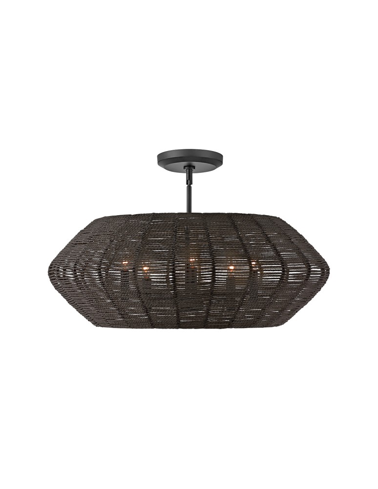 Quintiesse Lampa wisząca Luca 5 źródeł światła Czarny Elstead Lighting QN-LUCA-5P-M-BK-BK