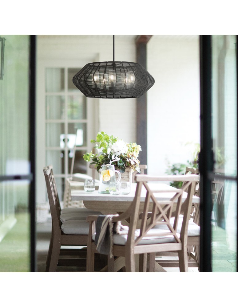 Quintiesse Lampa wisząca Luca 5 źródeł światła Czarny Elstead Lighting QN-LUCA-5P-M-BK-BK