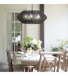 Quintiesse Lampa wisząca Luca 5 źródeł światła Czarny Elstead Lighting QN-LUCA-5P-M-BK-BK