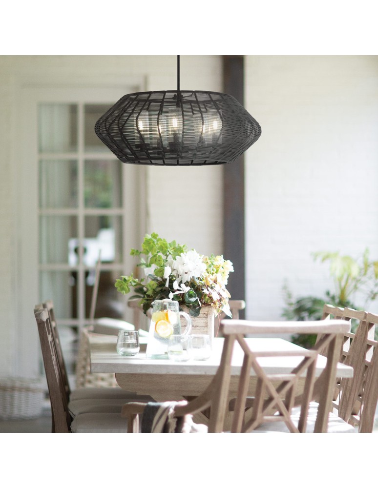 Quintiesse Lampa wisząca Luca 5 źródeł światła Czarny Elstead Lighting QN-LUCA-5P-M-BK-BK