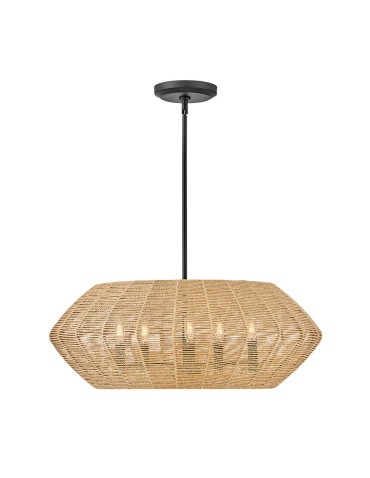 Quintiesse Lampa wisząca Luca 5 źródeł światła Czarny, karmelowy beż Elstead Lighting QN-LUCA-5P-M-BK-CAM