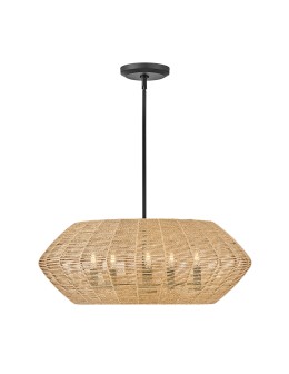 Quintiesse Lampa wisząca Luca 5 źródeł światła Czarny, karmelowy beż Elstead Lighting QN-LUCA-5P-M-BK-CAM