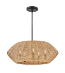 Quintiesse Lampa wisząca Luca 5 źródeł światła Czarny, karmelowy beż Elstead Lighting QN-LUCA-5P-M-BK-CAM