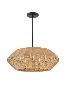 Quintiesse Lampa wisząca Luca 5 źródeł światła Czarny, karmelowy beż Elstead Lighting QN-LUCA-5P-M-BK-CAM - product 2