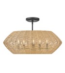 Quintiesse Lampa wisząca Luca 5 źródeł światła Czarny, karmelowy beż Elstead Lighting QN-LUCA-5P-M-BK-CAM