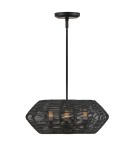 Quintiesse Lampa wisząca Luca 3 źródła światła Czarny Elstead Lighting QN-LUCA-P-S-BK-BK