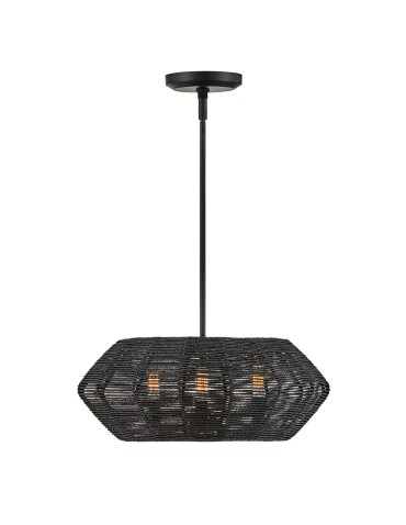 Quintiesse Lampa wisząca Luca 3 źródła światła Czarny Elstead Lighting QN-LUCA-P-S-BK-BK