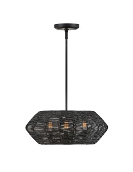 Quintiesse Lampa wisząca Luca 3 źródła światła Czarny Elstead Lighting QN-LUCA-P-S-BK-BK