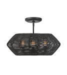 Quintiesse Lampa wisząca Luca 3 źródła światła Czarny Elstead Lighting QN-LUCA-P-S-BK-BK