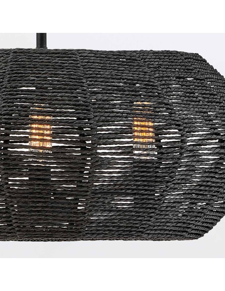 Quintiesse Lampa wisząca Luca 3 źródła światła Czarny Elstead Lighting QN-LUCA-P-S-BK-BK