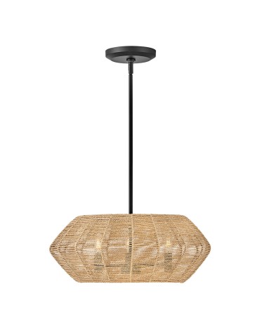 Quintiesse Lampa wisząca Luca 3 źródła światła Czarny, karmelowy beż Elstead Lighting QN-LUCA-P-S-BK-CAM