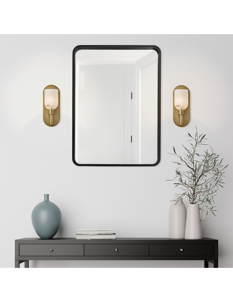 Quintiesse Kinkiet Lucian 1 źródło światła Vintage mosiądz Elstead Lighting QN-LUCIAN1-VBS-AR