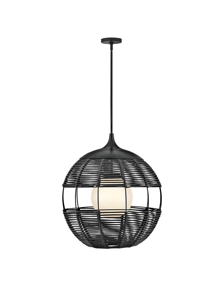 Quintiesse Średnia lampa wisząca Maddox 1 źródło światła Czarny Łazienkowa lub Zewnętrzna IP44 Elstead Lighting QN-MADD