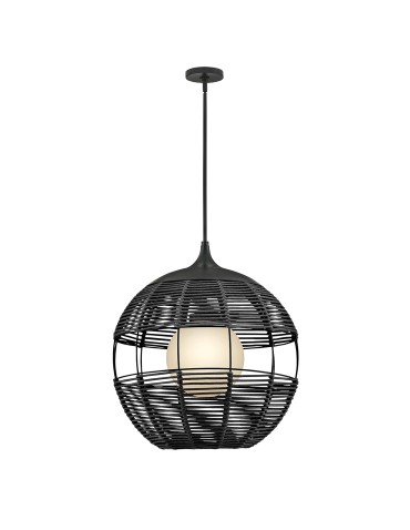 Quintiesse Średnia lampa wisząca Maddox 1 źródło światła Czarny Łazienkowa lub Zewnętrzna IP44 Elstead Lighting QN-MADD - product 2