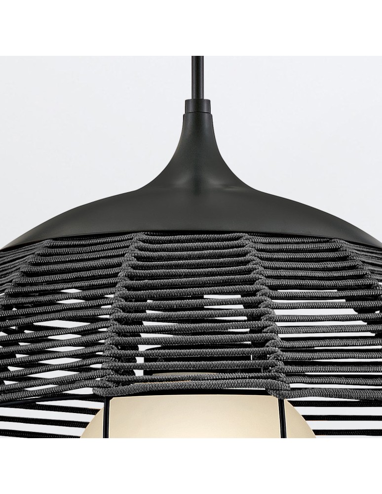 Quintiesse Średnia lampa wisząca Maddox 1 źródło światła Czarny Łazienkowa lub Zewnętrzna IP44 Elstead Lighting QN-MADD