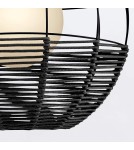 Quintiesse Średnia lampa wisząca Maddox 1 źródło światła Czarny Łazienkowa lub Zewnętrzna IP44 Elstead Lighting QN-MADD